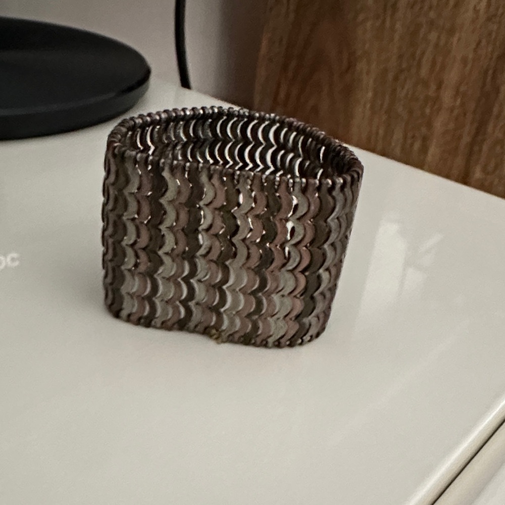 Stylish Silver Mesh Cuff Bracelet